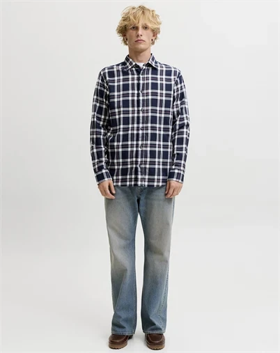 Jack & Jones - JJDover Check Skjorte - Navy Blazer